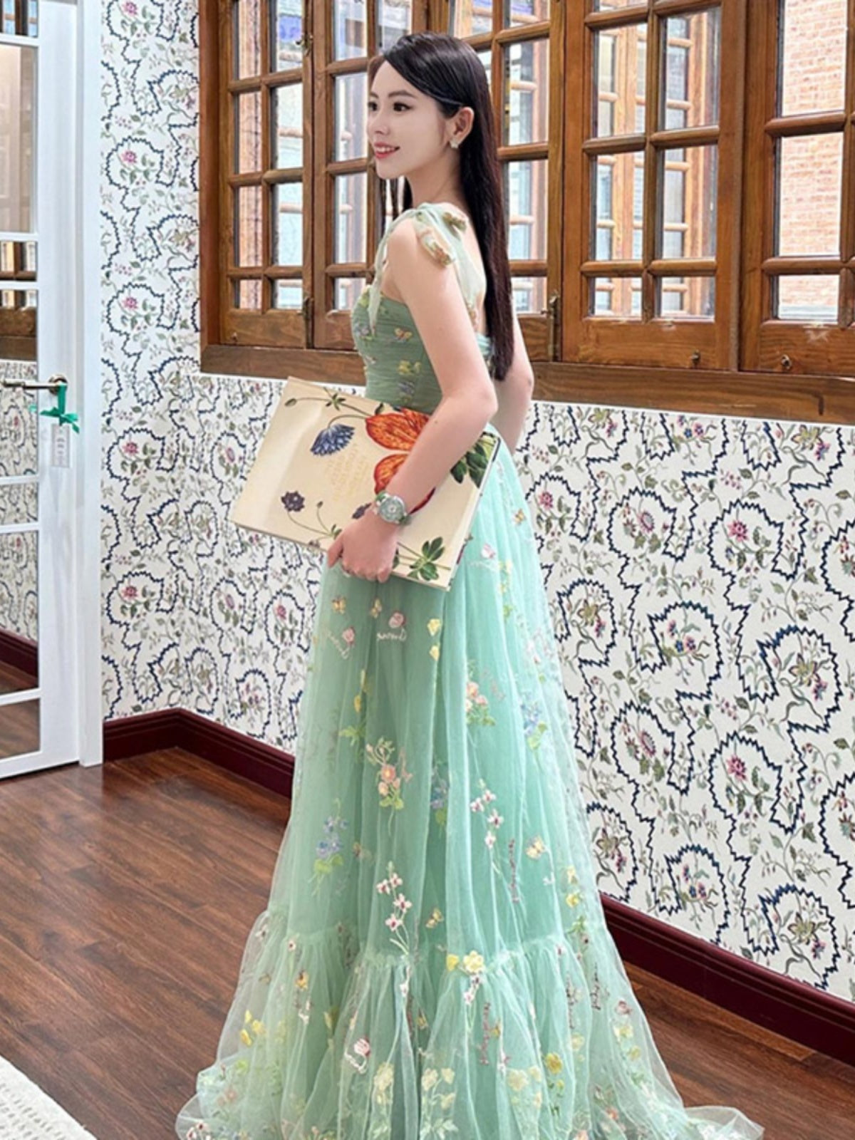 Women's Gentle Retro Romantic Tea Break Dress