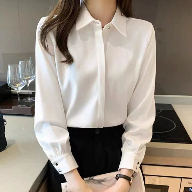 White Shirt Women's Autumn French Chic Top