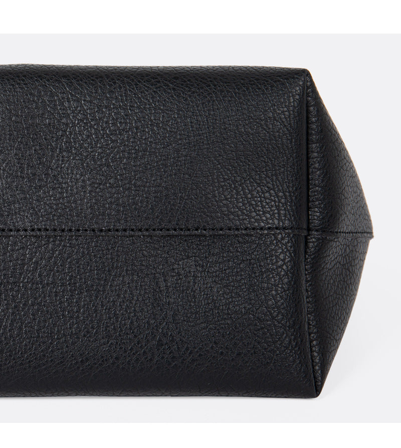 Large Capacity Soft Leather Shoulder Underarm Bag Solid Color Simple
