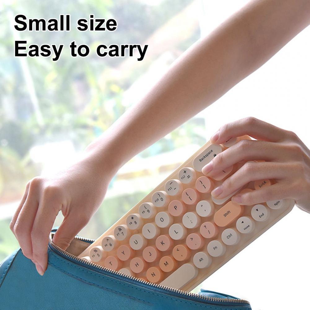 Wireless Keyboard And Mouse Set Small And Portable Lovely Female Office