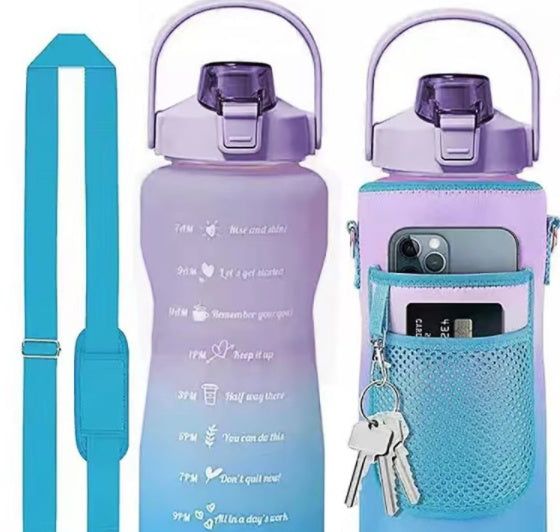 Thirst Quench Transparent Travel Bottle with Optional Travel Bag
