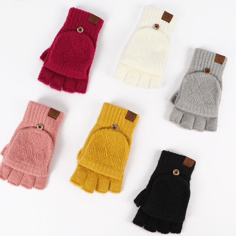 Winter Warm Flip Rhombus Gloves