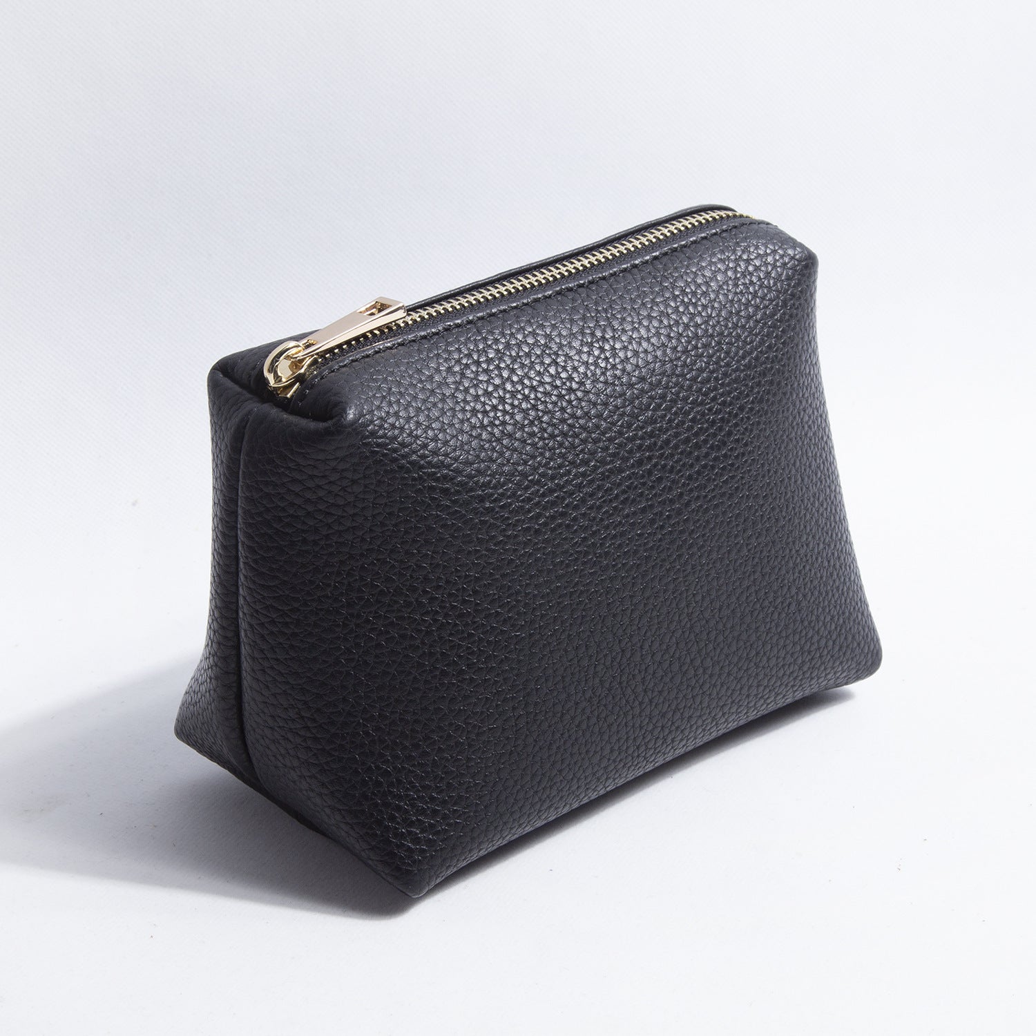 Portable Litchi Pattern Cowhide Lipstick Cosmetic Storage Bag