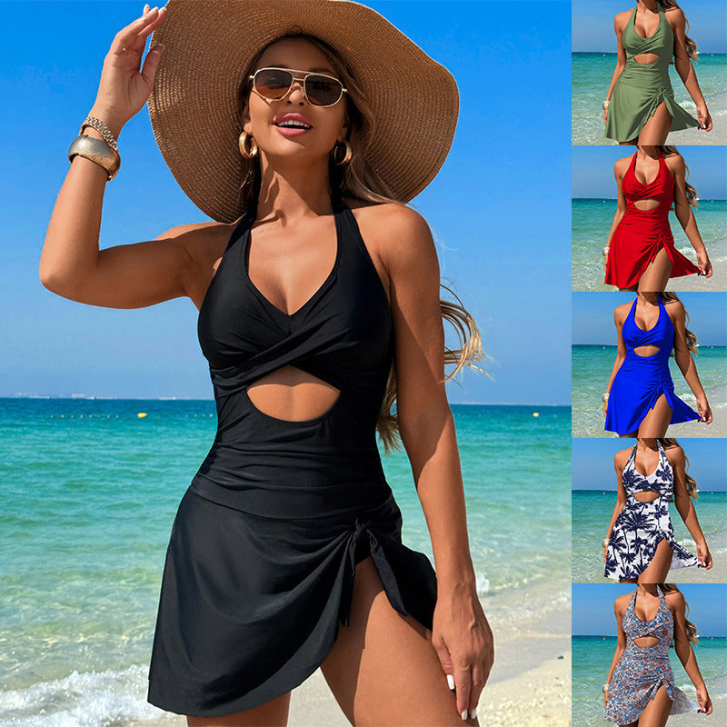 Women's One-piece Sheer Cover Up Swimsuit