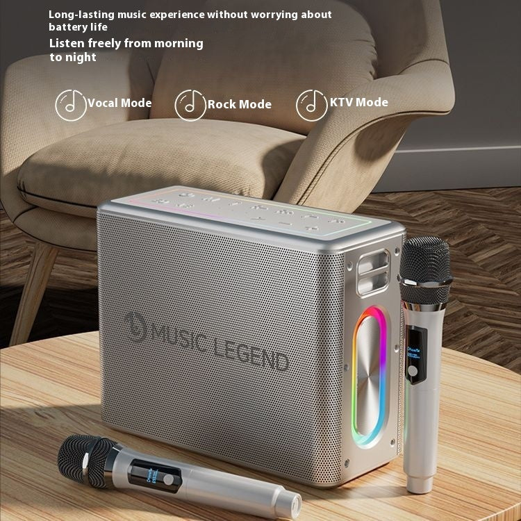 High-power Outdoor Karaoke Bluetooth Audio Mobile Karaoke With Microphone Sound Card