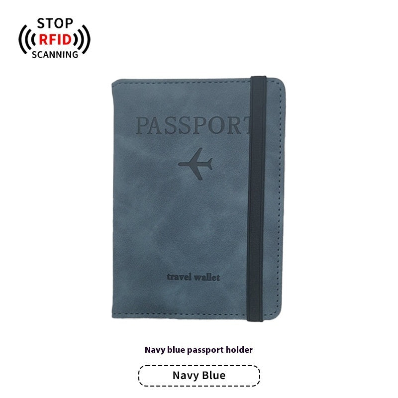 Leather Passport RFID Cover & Luggage Tag Set
