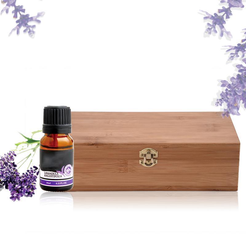 Bamboo Wood 25 Grid Essential Oil Storage Box