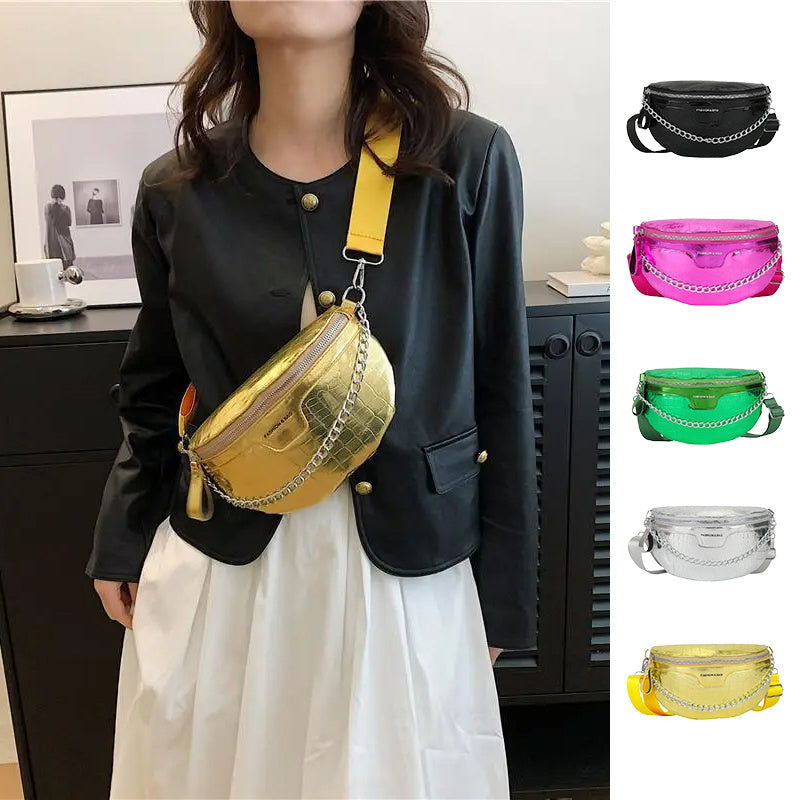 Fashion Snake Print Crossbody Fanny Pack Messenger Belt Bag