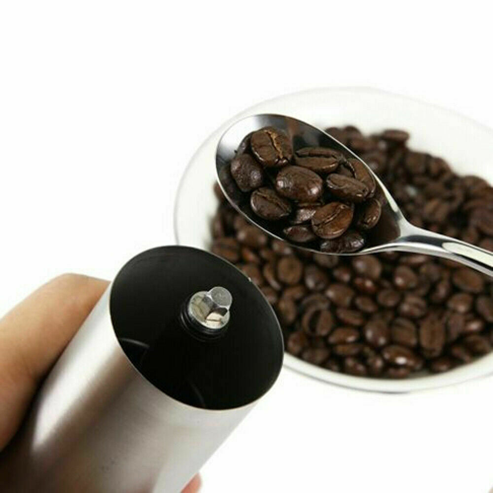 Compact Stainless Steel  Manual Coffee Grinder with Ceramic Burr Bean Mill