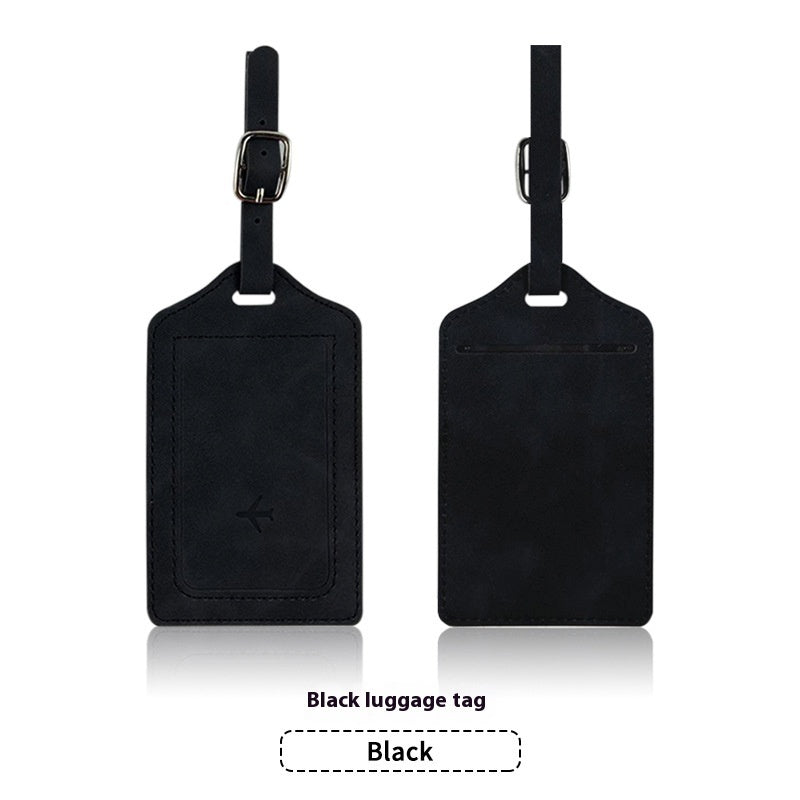 Leather Passport RFID Cover & Luggage Tag Set