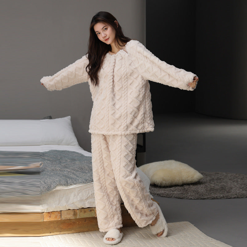 Warm Winter Loungewear Women's Suit