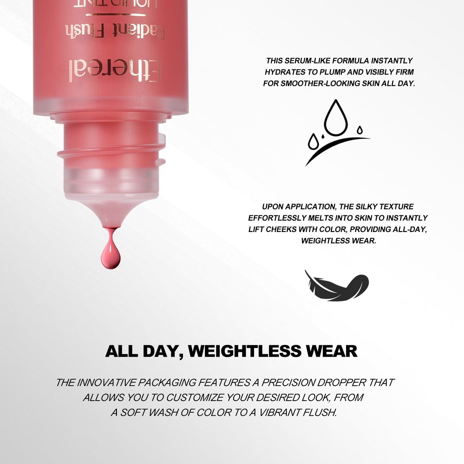 Liquid Blush Press Type 6 Colors Thin And Glittering