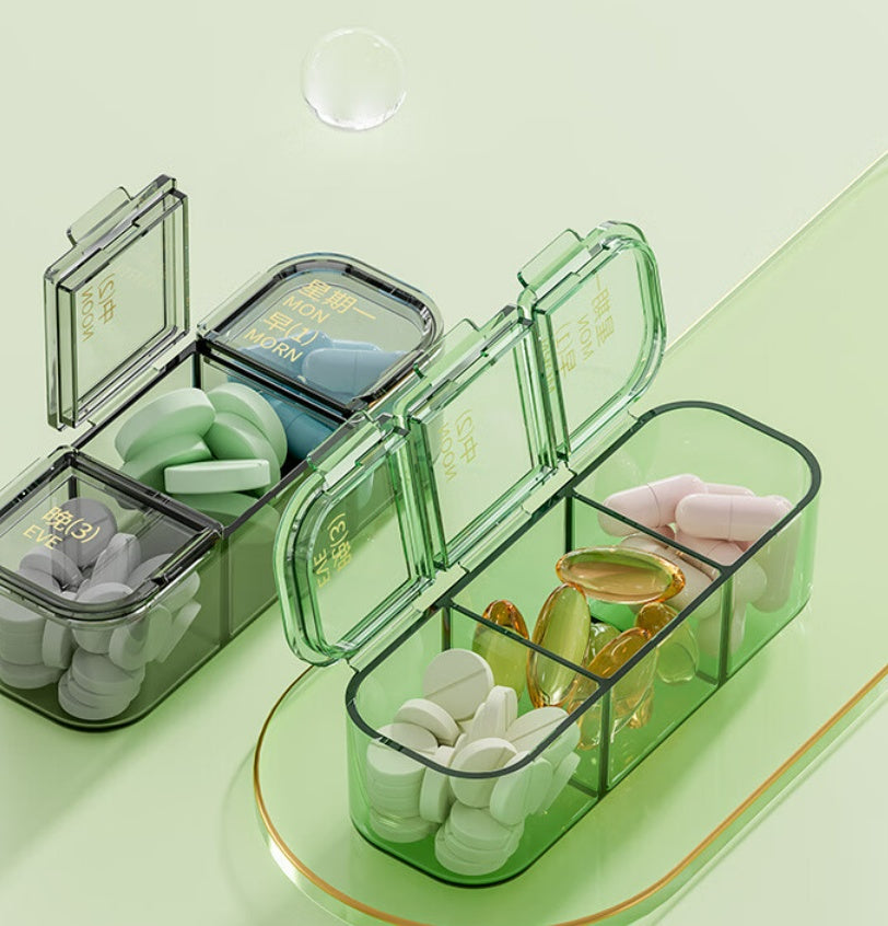 Seven-day Medicine 21 Grid Elderly Portable Portable Pills Sealed Storage Box