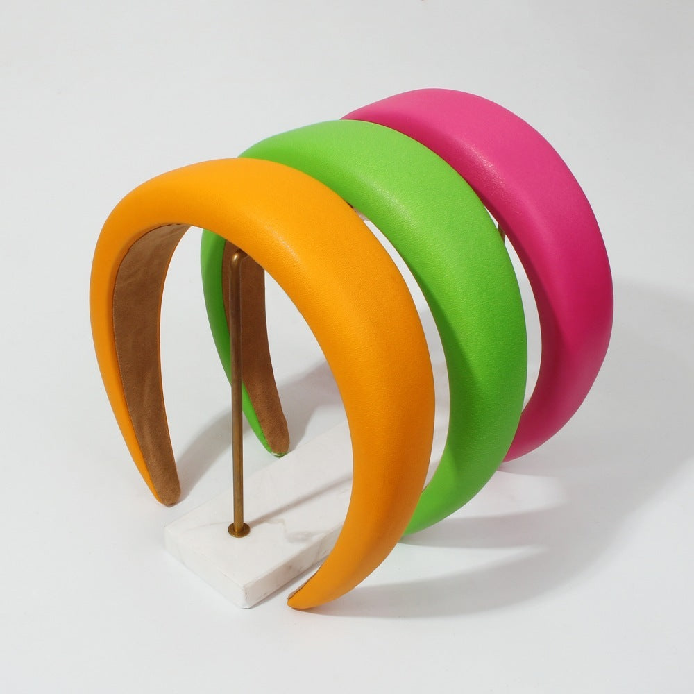 Headband With Broad Sides Pressed For Solid Color And Sweet Temperament Headband