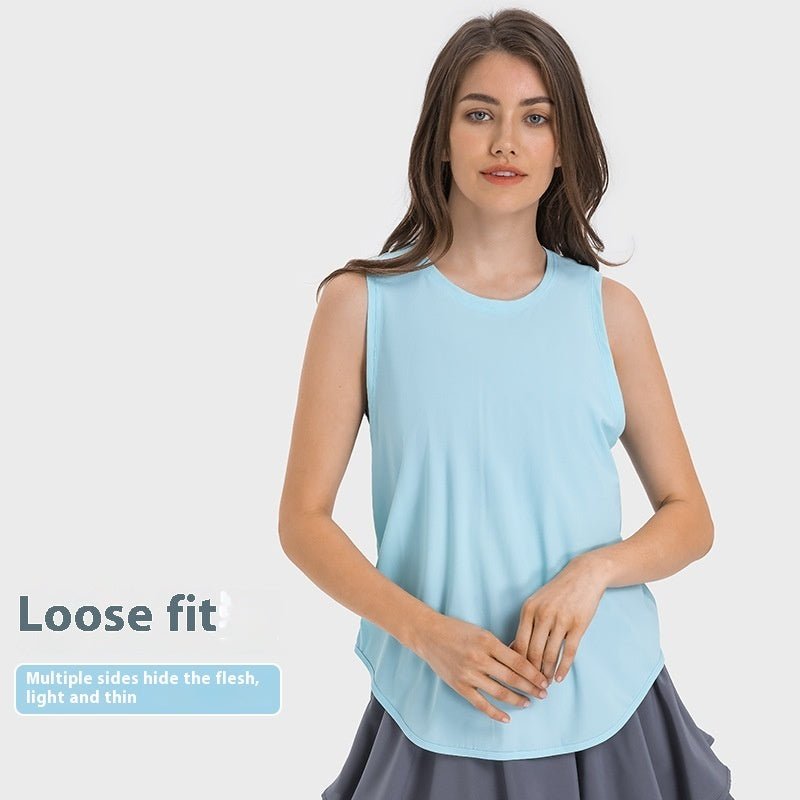 New Yoga Vest Fitness Exercise Sleeveless Blouse Quick-drying Loose Yoga Top
