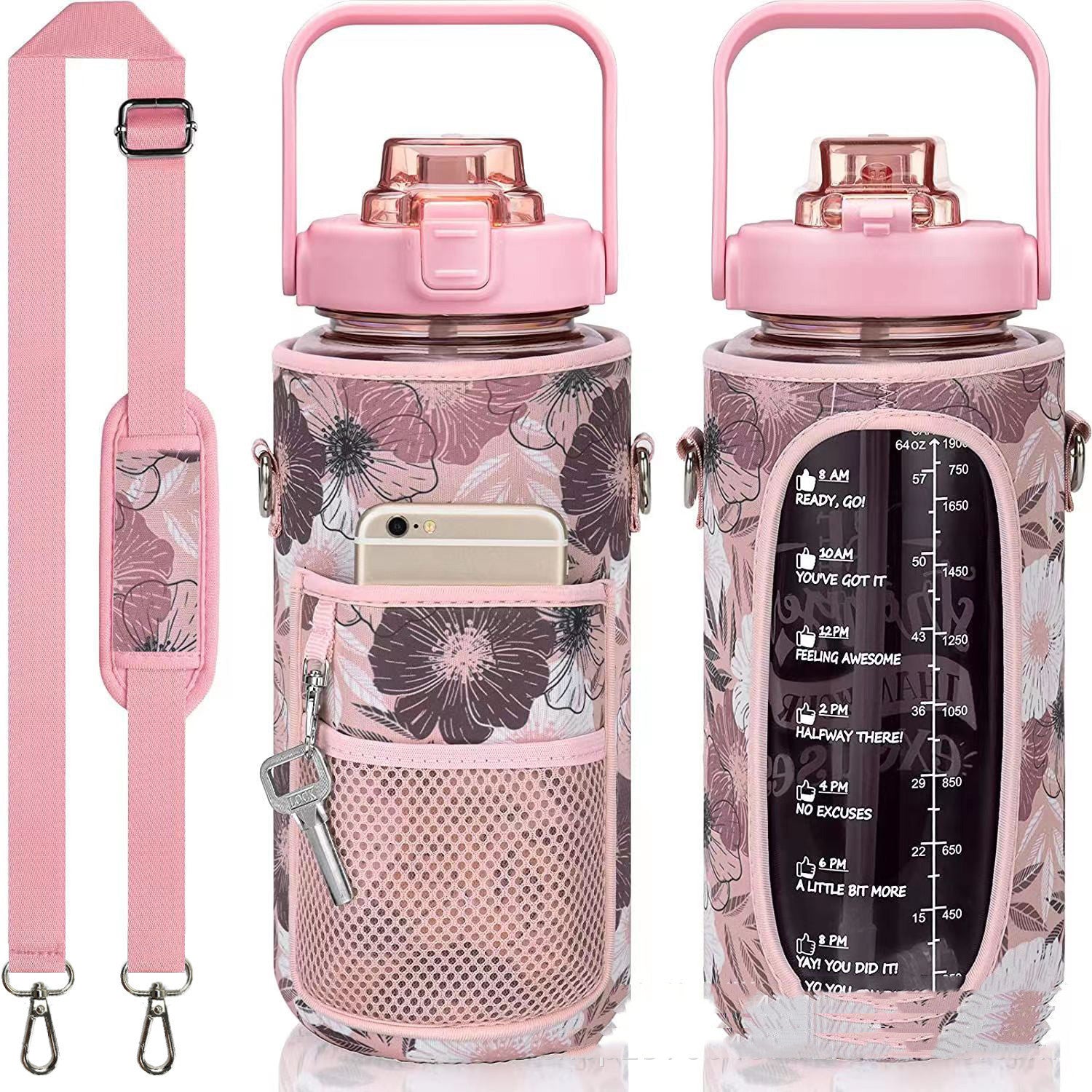 Thirst Quench Transparent Travel Bottle with Optional Travel Bag