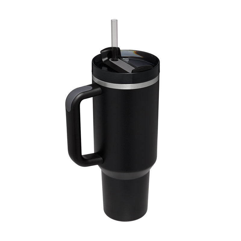 40 Oz Insulated Tumbler with Spill-Proof Lid and Drink Straw