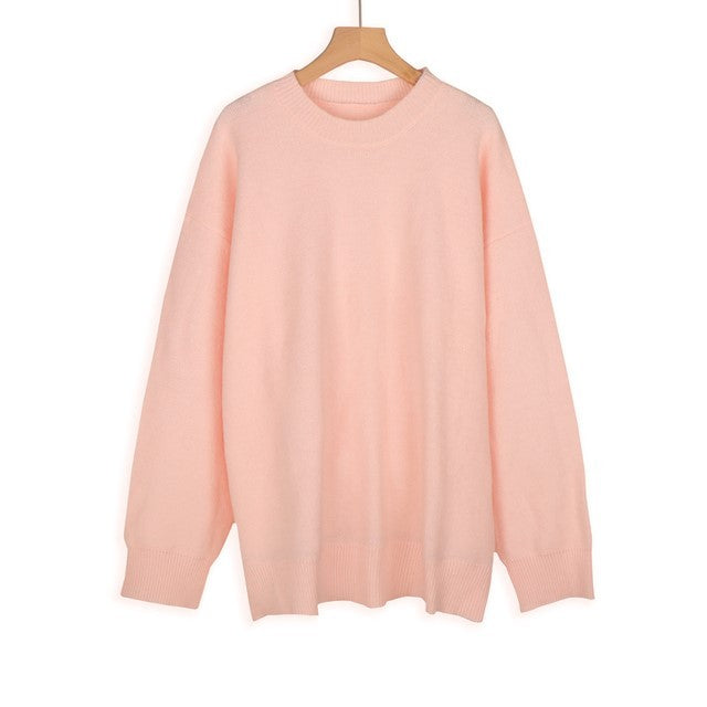 Oversize Women Sweater Plus Size Mid-length Elegant Sleeve