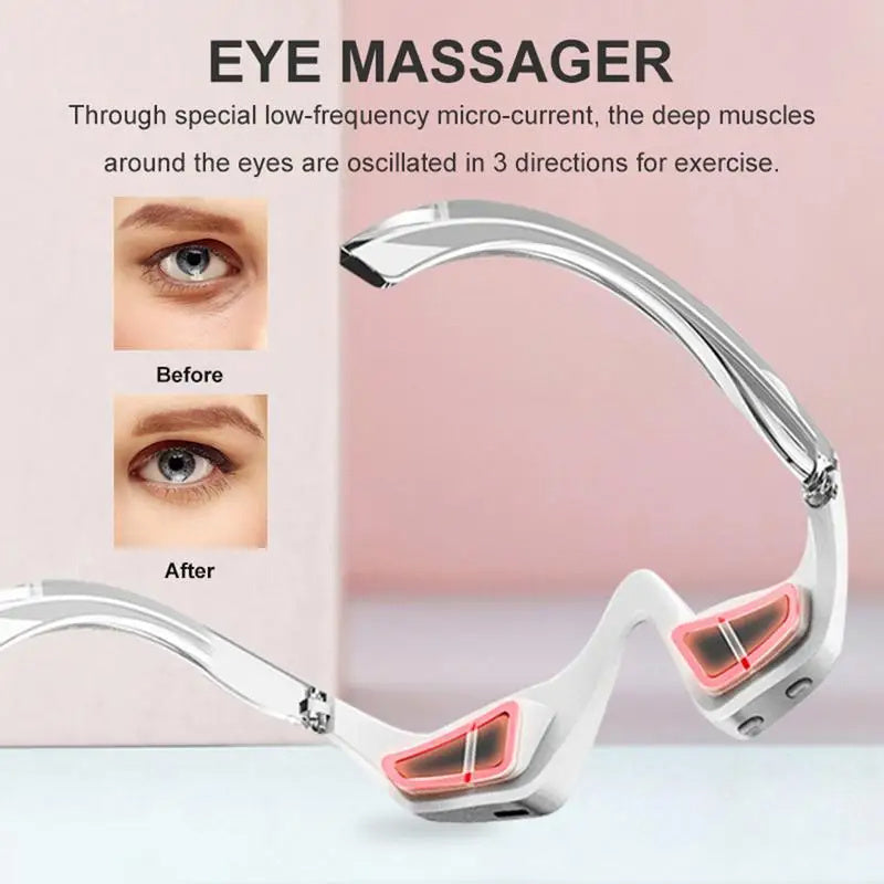 3D Eye Beauty Device Micro-Current Pulse Eye Relax Reduce Wrinkles and Dark Circle Remove Eye Bags Massager Beauty Tool