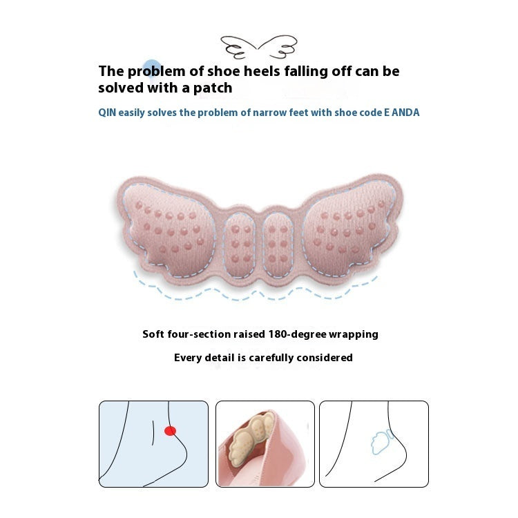 Invisible Angel Butterfly Sponge 4D Heel Grips Thickened Anti-blister Heel Grips