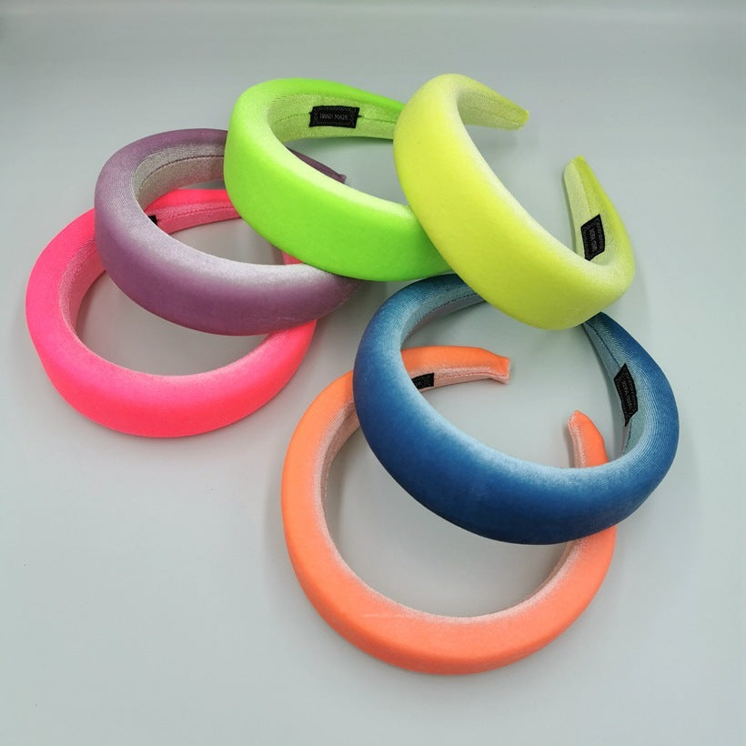 Gold Velvet Flannel Sponge Headband