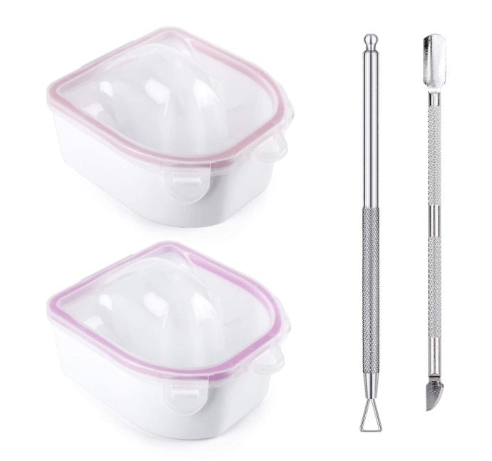 Manicure Implement Double Layer Manicure Bowl Suit