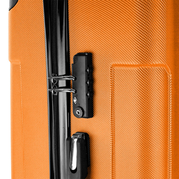 3-in-1 Hard Case Suitcase Luggage Set 20 Inches, 24 Inches, 28 Inches Orange