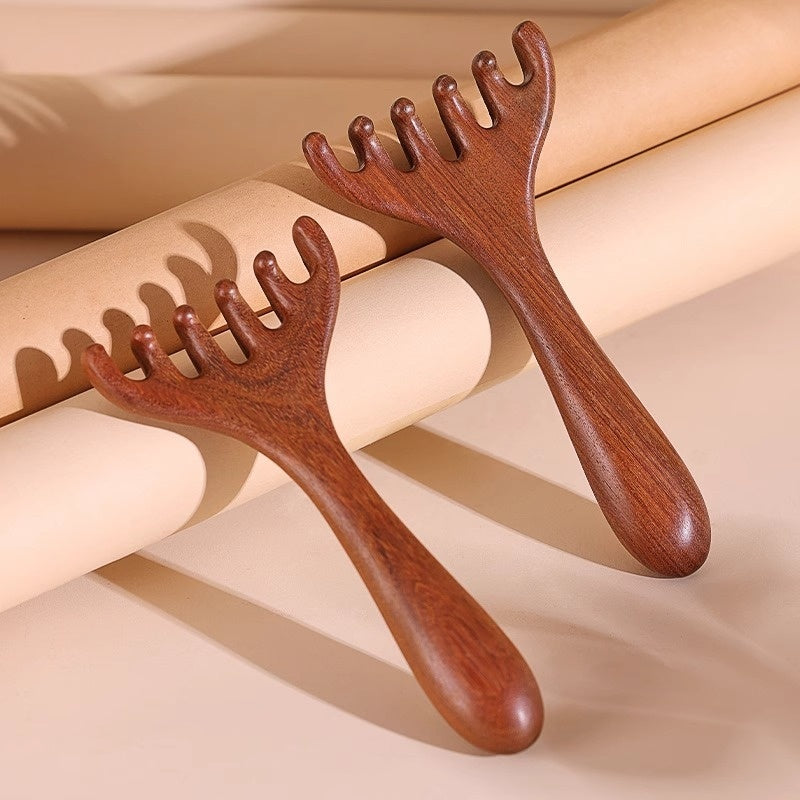 Sandalwood Head Massage Comb Meridian Brush