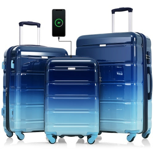 3-piece Luggage 20 Inches With USB Port
