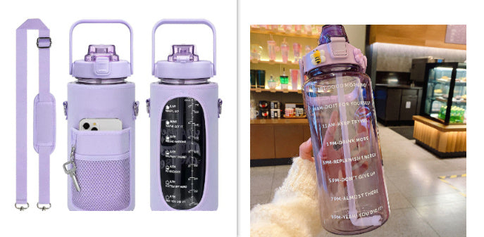 Thirst Quench Transparent Travel Bottle with Optional Travel Bag