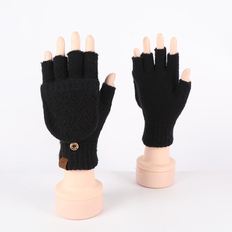Winter Warm Flip Rhombus Gloves