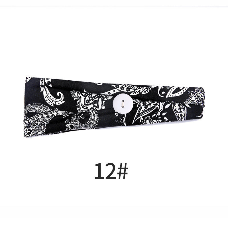 Printed sports headband yoga headband