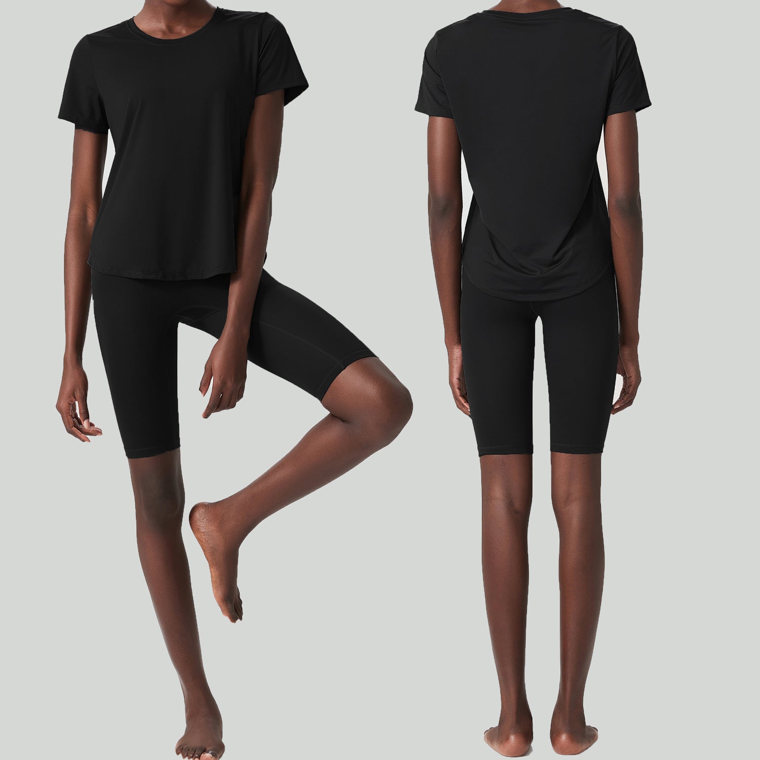 Sports Fitness Loose Short Sleeve Yoga Suit Suit