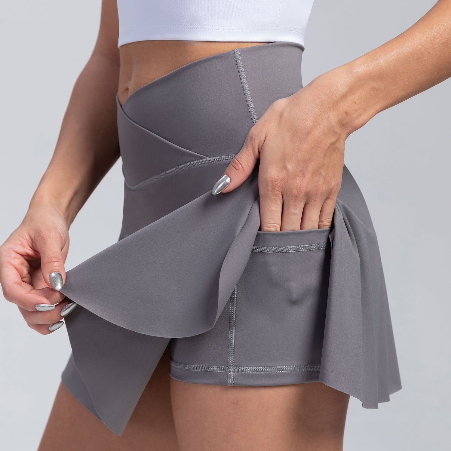 Faux Tennis Skirt Shorts
