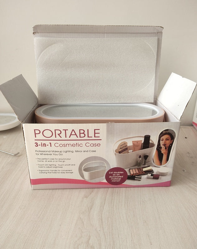Portable storage cosmetic box