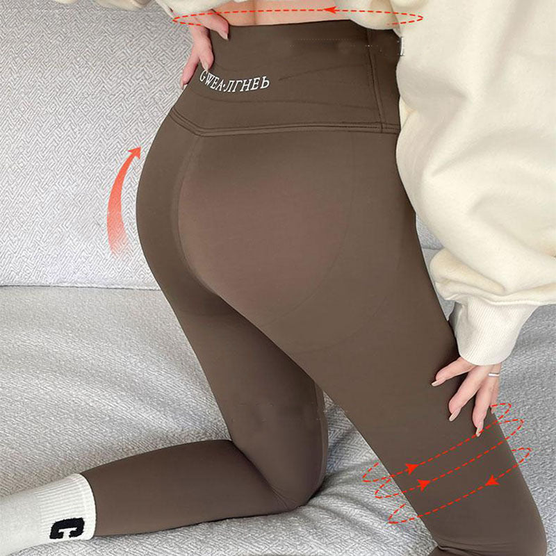 Fleece Lined Leggings Winter -20 To 5 Shark Pants For Women High Waist Tight Skinny Tummy Control Buttocks Slimming Yoga Pants