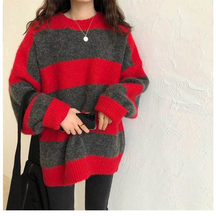 Oversize Women Sweater Plus Size Mid-length Elegant Sleeve