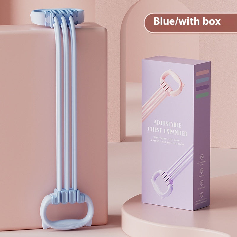 Chest Expander Women's Open Back Elastic Band Home Fitness Yoga Stretch