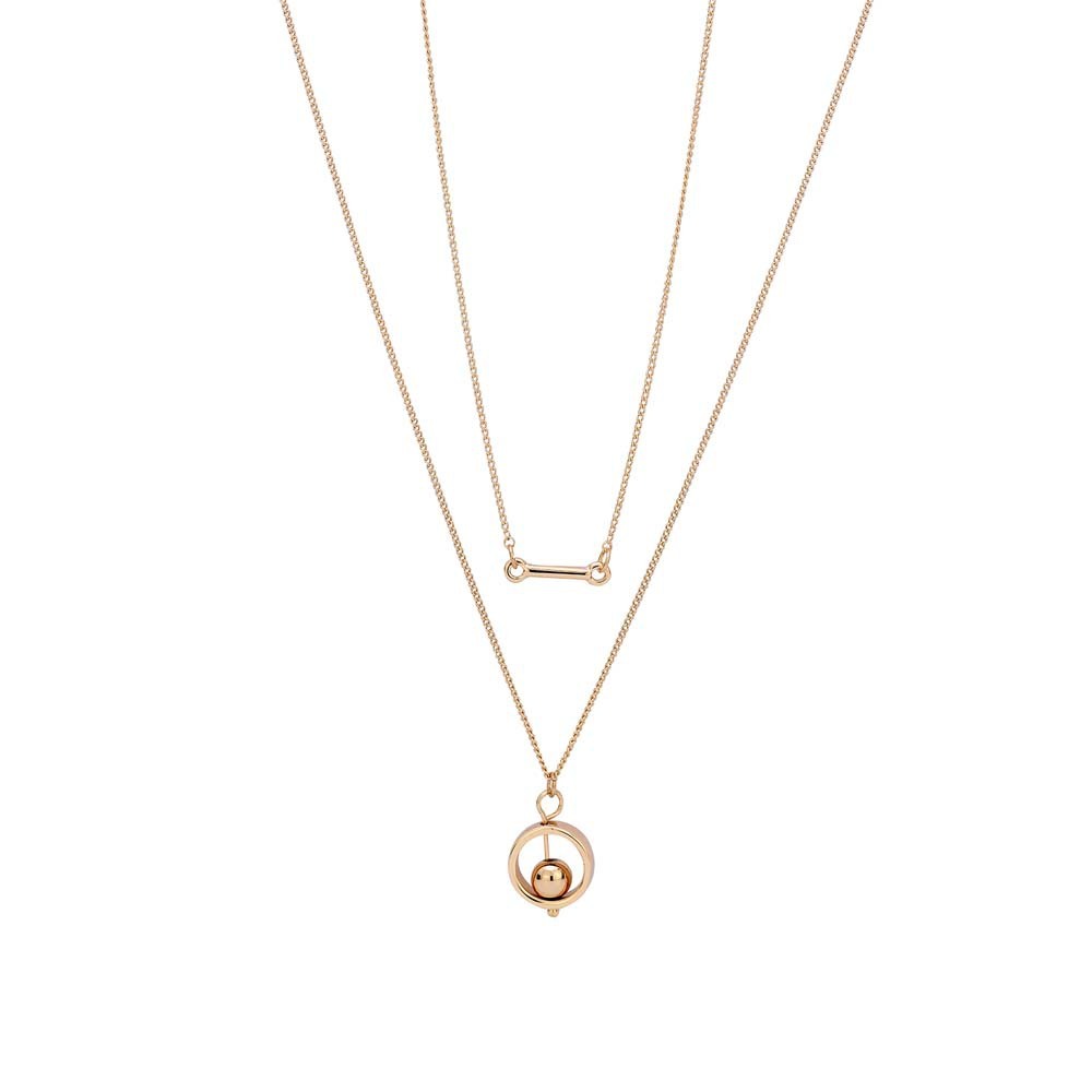 Korean Simple Multi Layer Geometric Circle Pendant Necklace Women's New Year Accessories Sweater Chain Accessories Drop Shipping