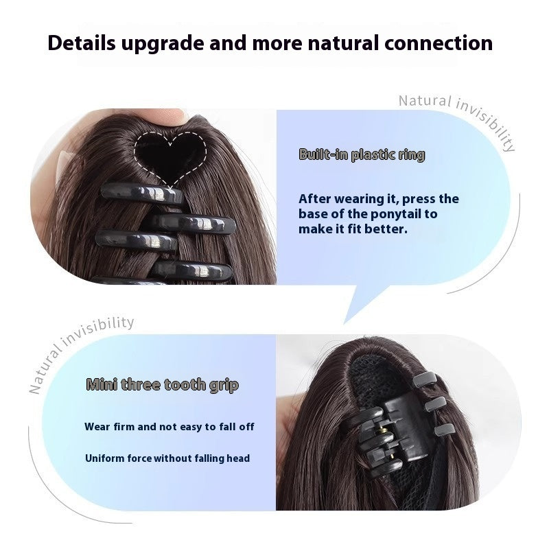 High Ponytail Long Wavy Hair Wig