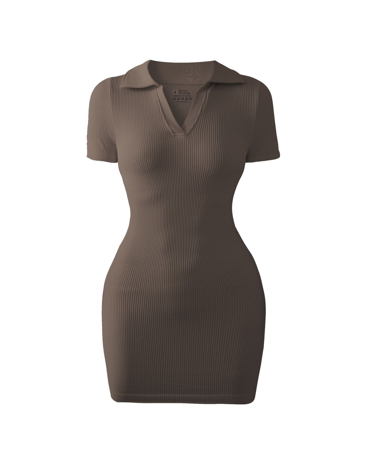 Nylon Thread Sexy Mini Dress Cinched Bodycon Seamless