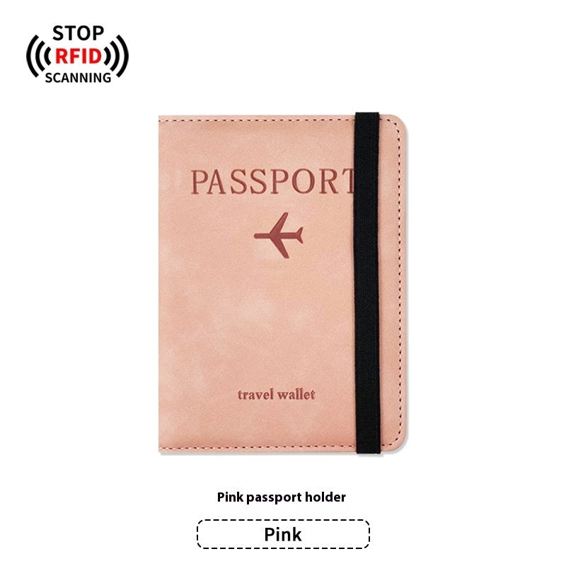 Leather Passport RFID Cover & Luggage Tag Set