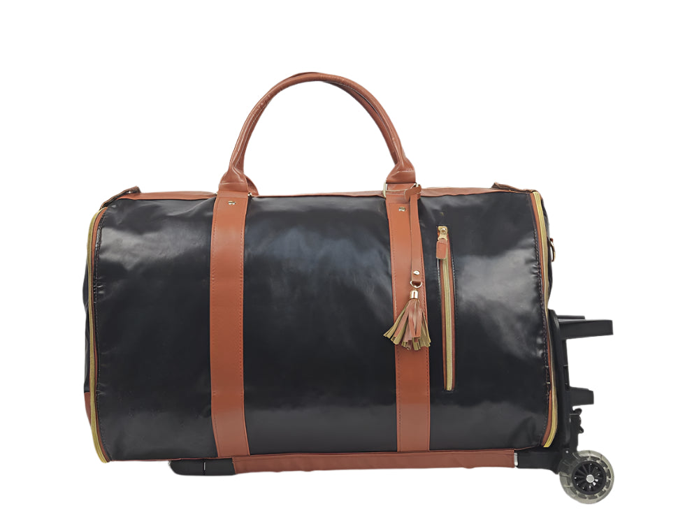 Large Capacity Trolley Travel Bag, Portable Folding Fitness Bag