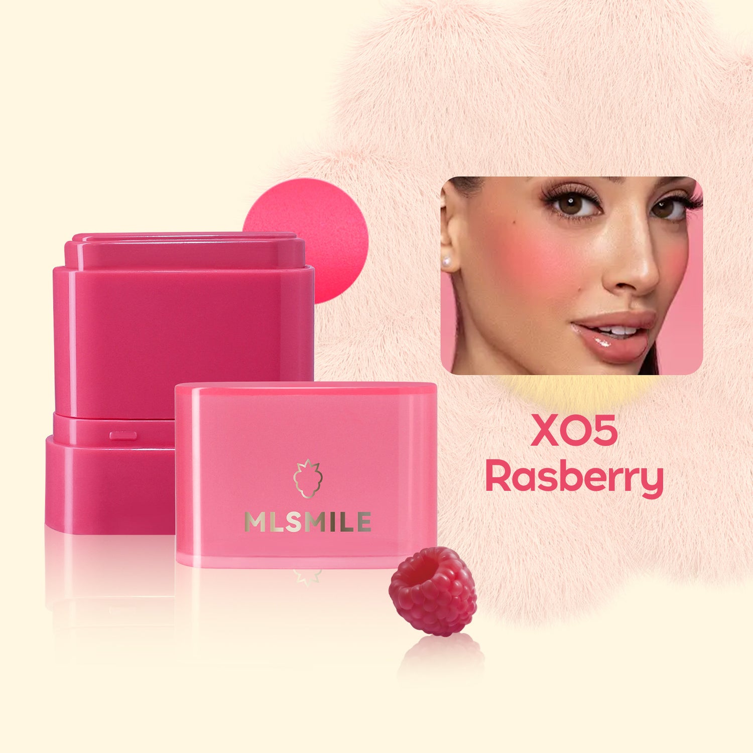 Flat Tube Fruit Blush Stick 2 In 1