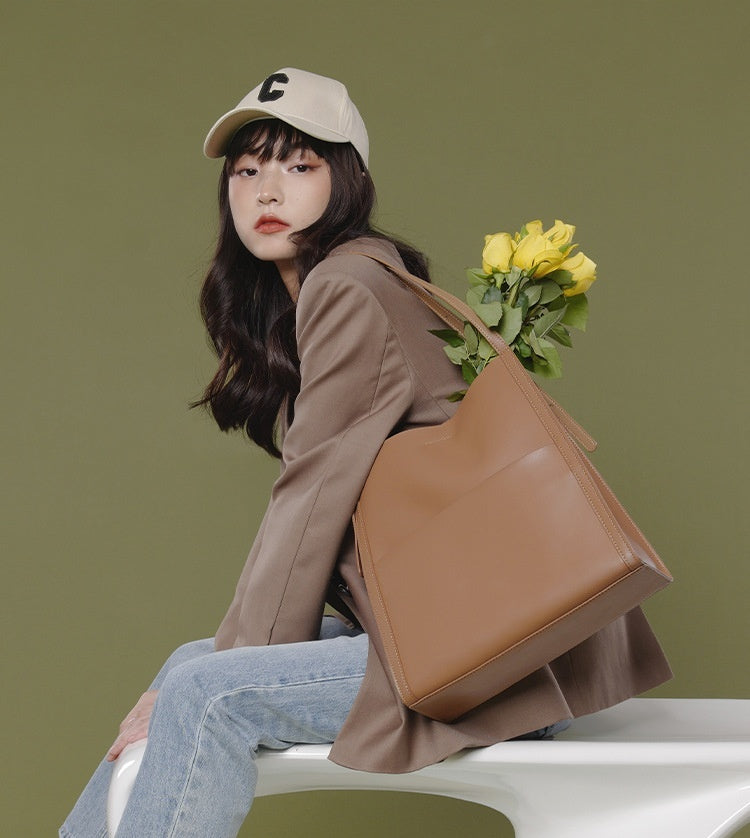 Genuine Leather Women's Bag Large Capacity Niche Commuter