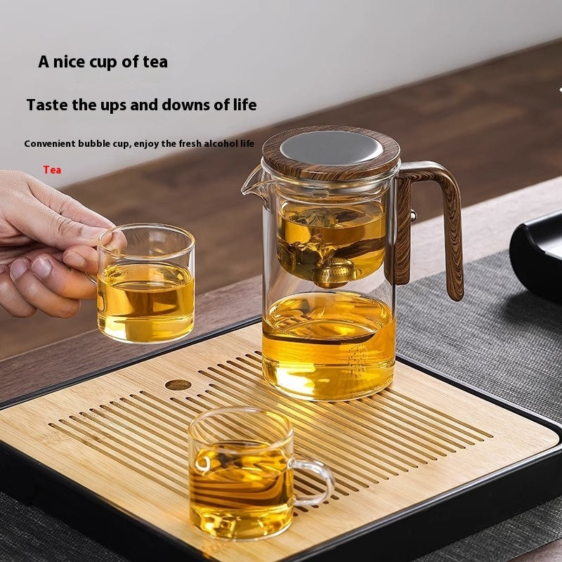 One Click Herb Infuser Tea Filter Glass Teapot 500ml