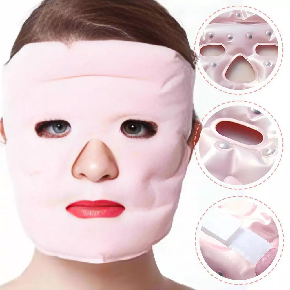 Hot Cold Therapy Tourmaline Ion Beauty Compress Face Mask